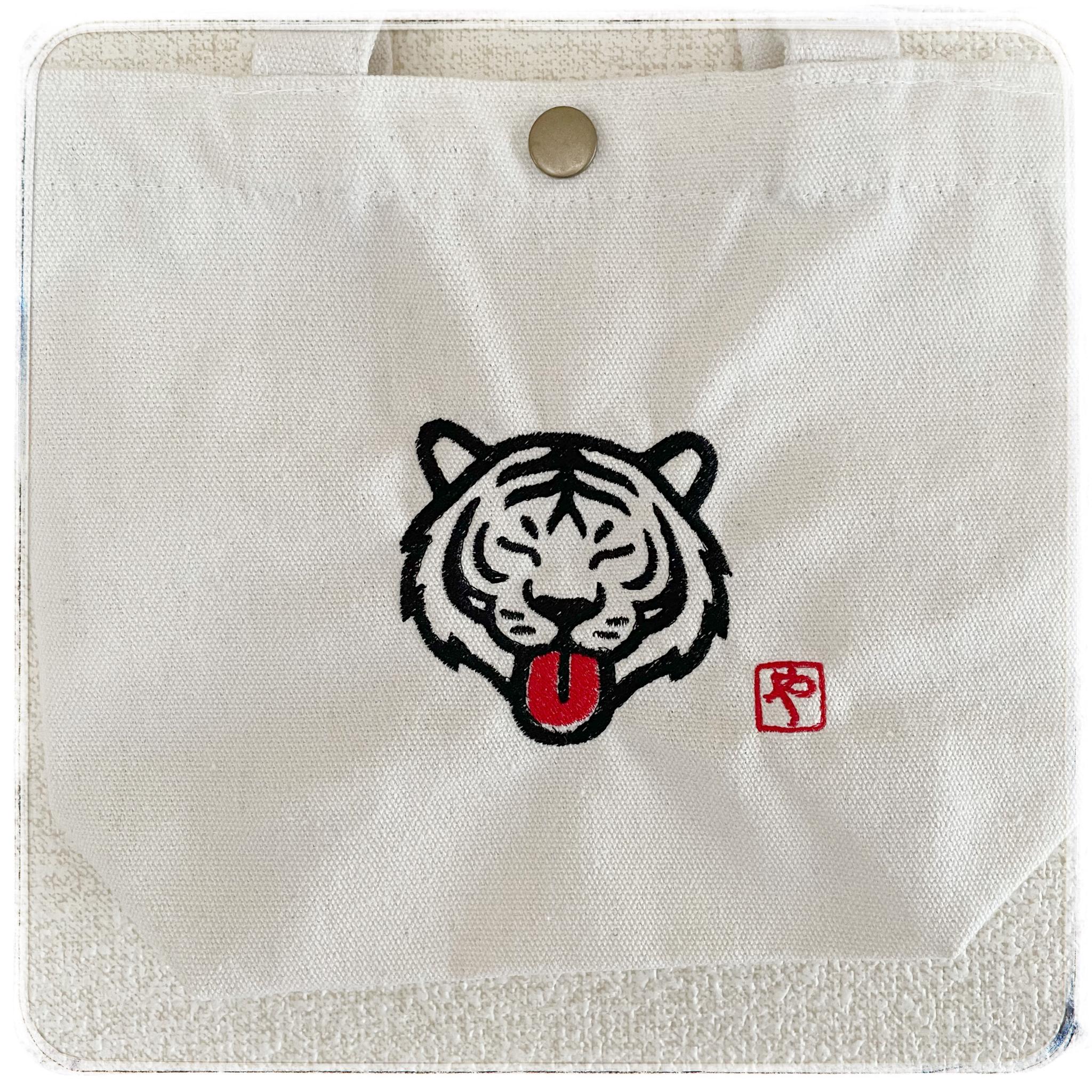 ホワイトタイガーのスナップミニトートバッグ | 2枚目
