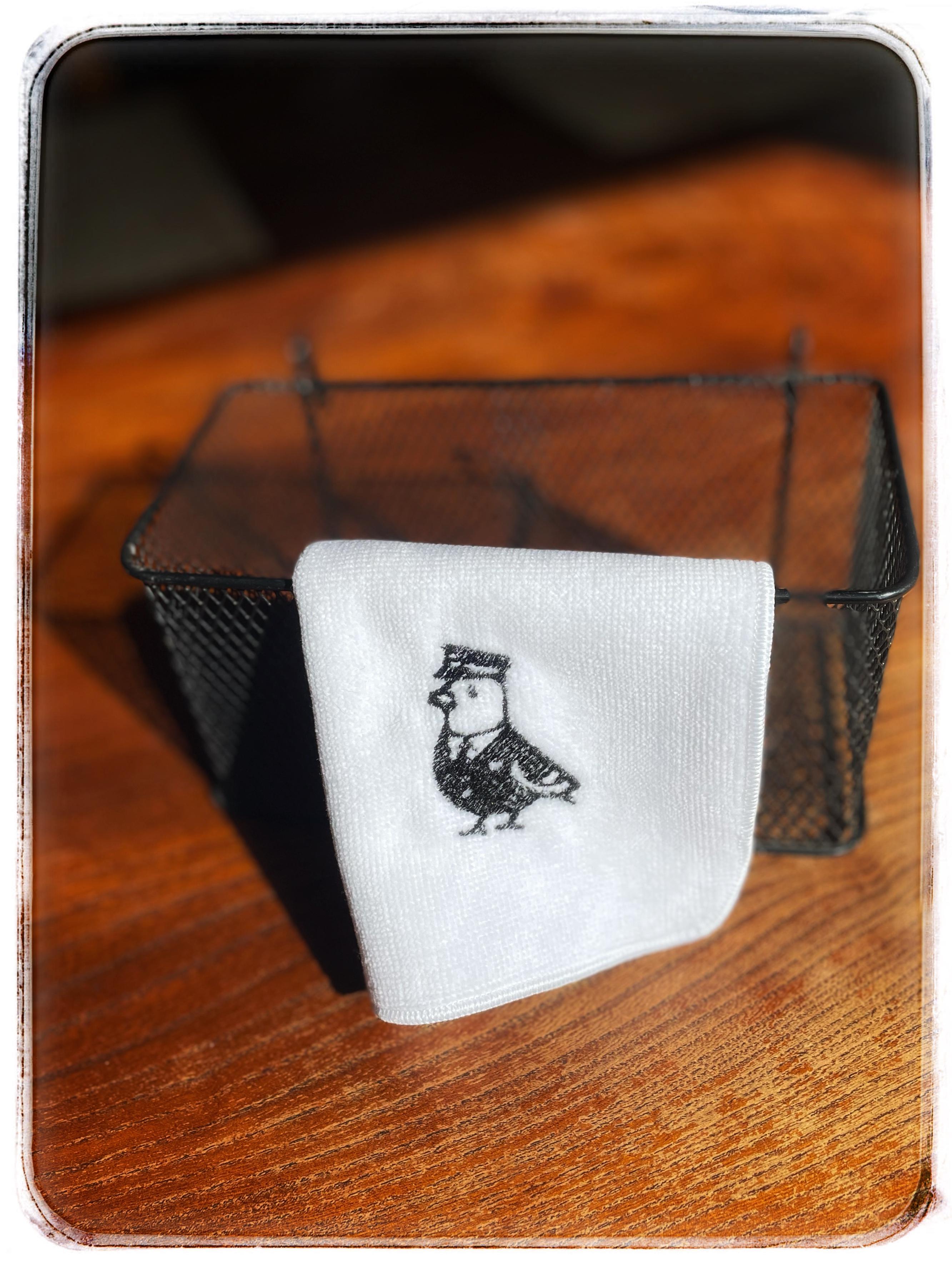 ぽっぽや鳩の小さなタオルハンカチ