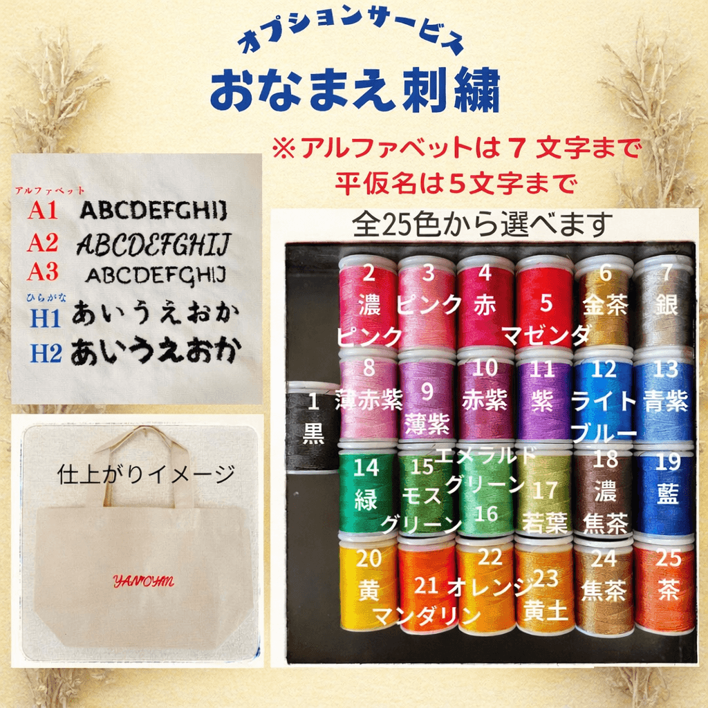 チベットスナギツネのナチュラル巾着 生成りコットンの小物入れ・コスメポーチ・バッグ整理袋 名入れ可 | 5枚目